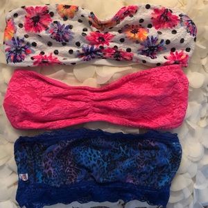 PINK Lace Bandeau (3!)